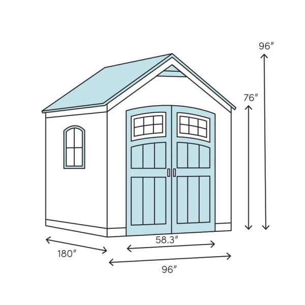 8 Ft. X 15 Ft. High-Density Polyethylene (Plastic) Steel Reinforced Outdoor Storage Shed