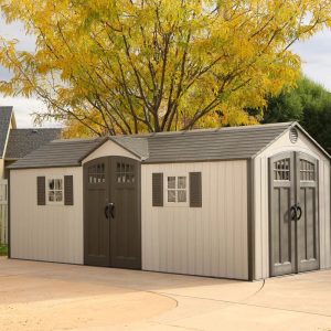 20 Ft. X 8 Ft. High-Density Polyethylene (Plastic) Outdoor Storage Shed with Steel-Reinforced Construction