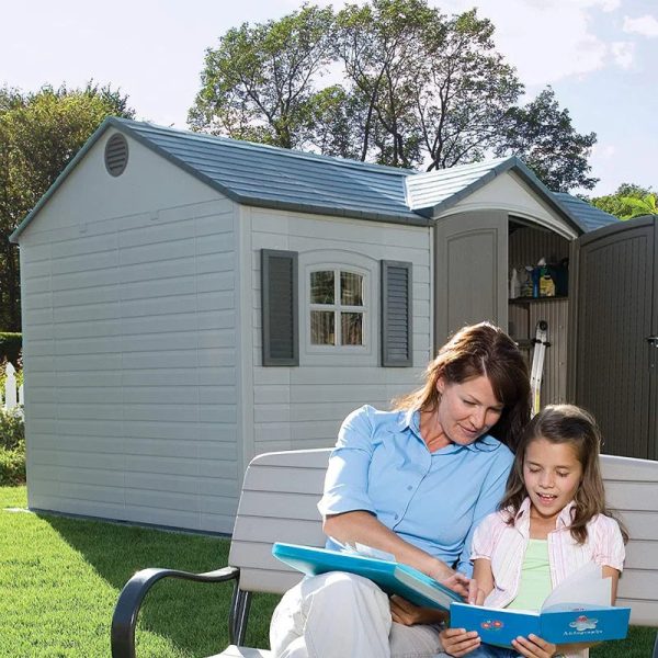 15 Ft. X 8 Ft. High-Density Polyethylene (Plastic) Outdoor Storage Shed with Steel-Reinforced Construction