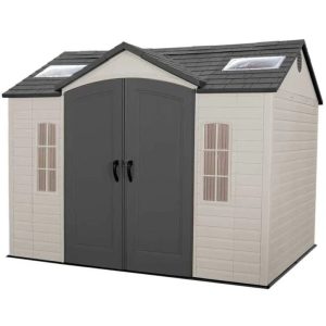 10 Ft. X 8 Ft. High-Density Polyethylene (Plastic) Outdoor Storage Shed with Steel-Reinforced Construction