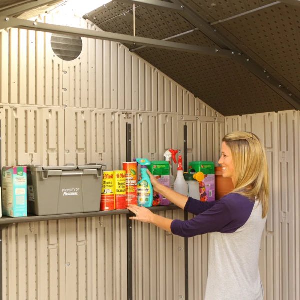 20 Ft. X 8 Ft. High-Density Polyethylene (Plastic) Outdoor Storage Shed with Steel-Reinforced Construction