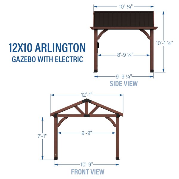 12x10 Arlington Gazebo with Electric - Image 3