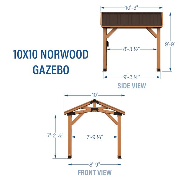 10x10 Norwood Gazebo - Image 3