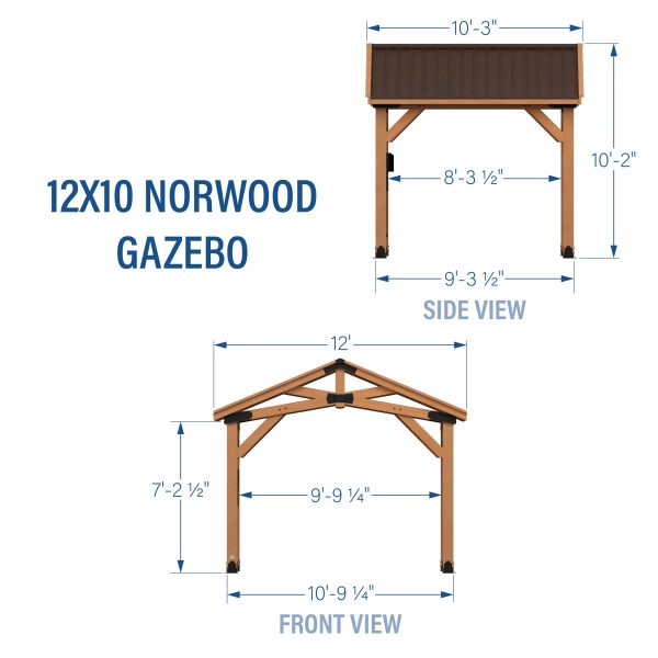 12x10 Norwood Gazebo - Image 3