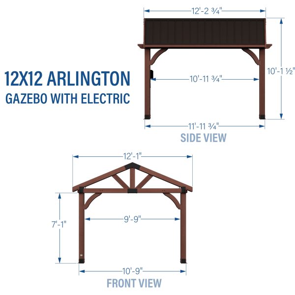 12x12 Arlington Gazebo with Electric - Image 3