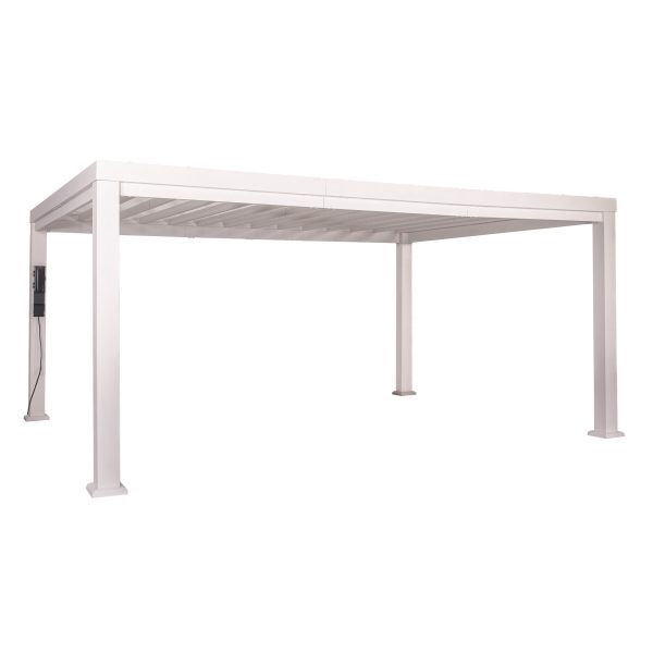 16x12 Windham Modern Steel Pergola With Sail Shade Soft Canopy - Image 2