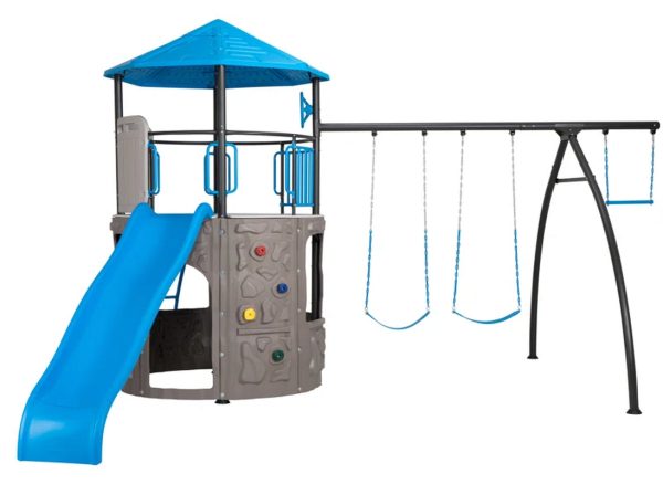 Adventure  Metal Swing Set with 2 Swing(S) , 1 Slide(S)