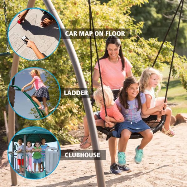 Adventure  Metal Swing Set with 2 Swing(S) , 1 Slide(S)