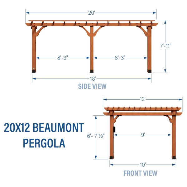 20x12 Beaumont Pergola - Image 3