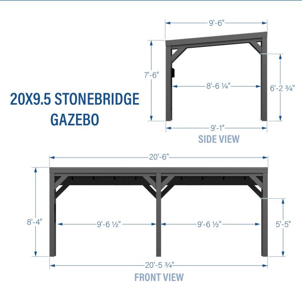 20x9.5 Stonebridge Gazebo/Carport - Image 3