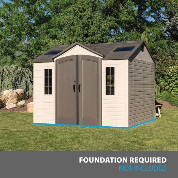 10 Ft. X 8 Ft. High-Density Polyethylene (Plastic) Outdoor Storage Shed with Steel-Reinforced Construction