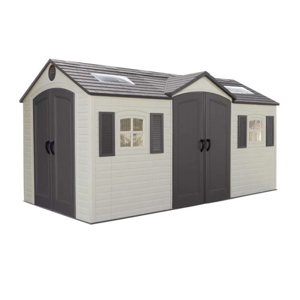 15 Ft. X 8 Ft. High-Density Polyethylene (Plastic) Outdoor Storage Shed with Steel-Reinforced Construction