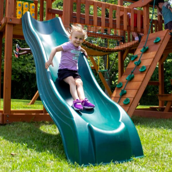 Pioneer Peak Swing Set with Clatter Bridge and Tire Swing