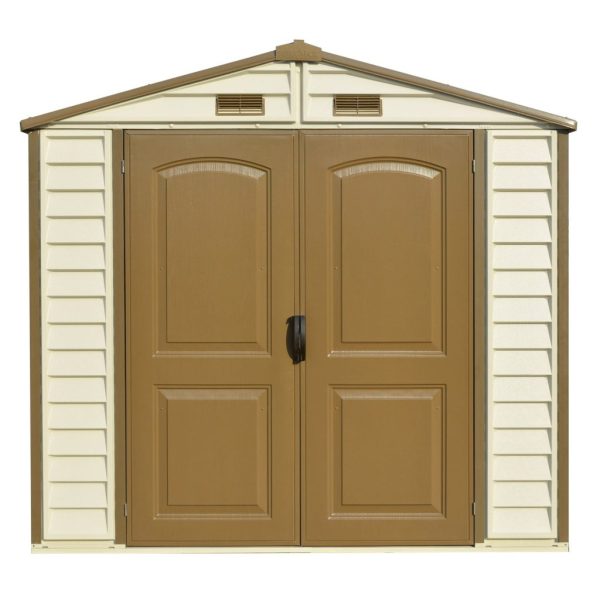 DuraMax 8ft x 6ft Storeall Vinyl Shed with Foundation Kit and window - Image 3