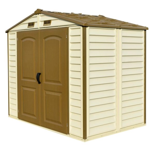 DuraMax 8ft x 6ft Storeall Vinyl Shed with Foundation Kit and window - Image 5