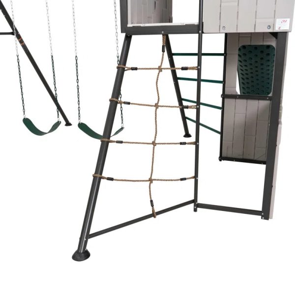 Adventure  Powder Coated Steel Swing Set with 2 Swing(S) , 1 Slide(S)