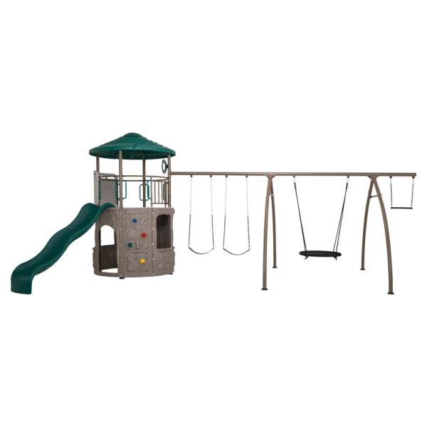 Adventure  Metal Swing Set with 2 Swing(S) , 1 Slide(S)