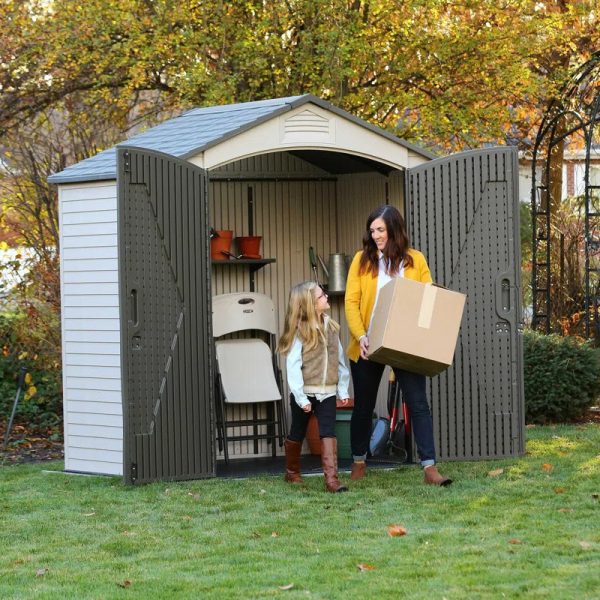 7 Ft. X 4.5 Ft. High-Density Polyethylene (Plastic) Outdoor Storage Shed with Steel-Reinforced Construction