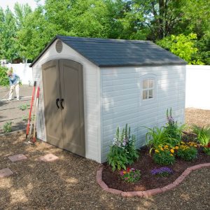 8 Ft. W X 10 Ft. D Plastic Traditional Storage Shed