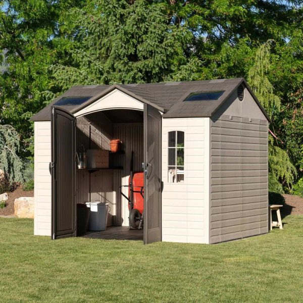 10 Ft. X 8 Ft. High-Density Polyethylene (Plastic) Outdoor Storage Shed with Steel-Reinforced Construction