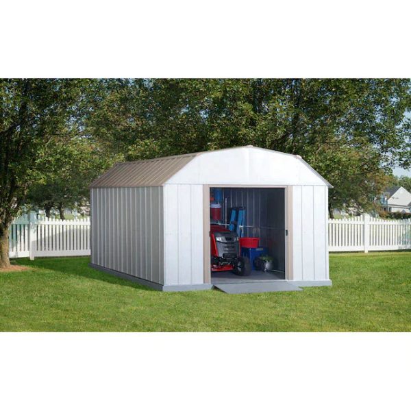 Arrow 10 ft x 14 ft Lexington Galvanized Steel Storage Shed - Image 5