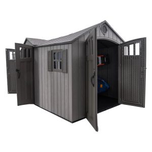 20 Ft. X 8 Ft. High-Density Polyethylene (Plastic) Outdoor Storage Shed with Steel-Reinforced Construction