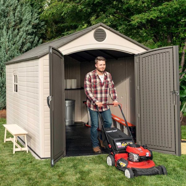 8 Ft. X 12.5 Ft. High-Density Polyethylene (Plastic) Outdoor Storage Shed with Steel-Reinforced Construction