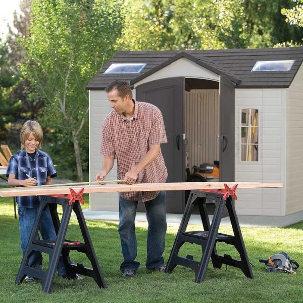 10 Ft. X 8 Ft. High-Density Polyethylene (Plastic) Outdoor Storage Shed with Steel-Reinforced Construction