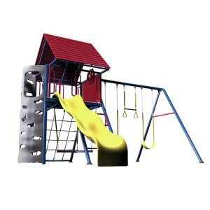 Metal Swing Set with 2 Swing(S) , 1 Slide(S)