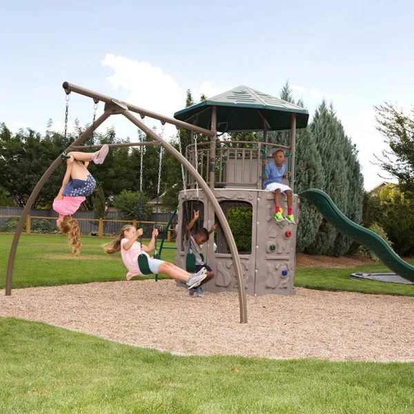 Adventure  Metal Swing Set with 2 Swing(S) , 1 Slide(S)