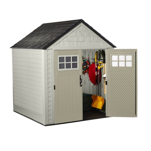 Rubbermaid 7×7 Ft Durable Weatherproof Resin Outdoor Storage Shed - Image 2