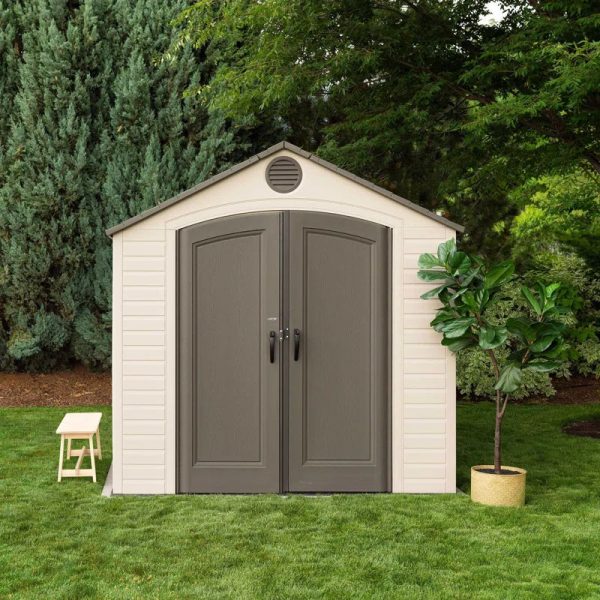 8 Ft. X 12.5 Ft. High-Density Polyethylene (Plastic) Outdoor Storage Shed with Steel-Reinforced Construction