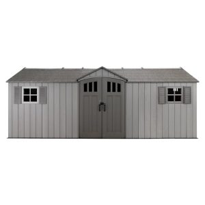 20 Ft. X 8 Ft. High-Density Polyethylene (Plastic) Outdoor Storage Shed with Steel-Reinforced Construction