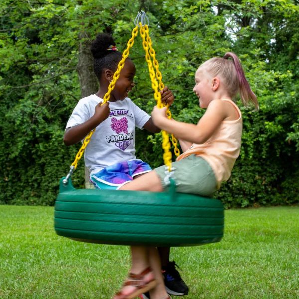 Pioneer Peak Swing Set with Clatter Bridge and Tire Swing