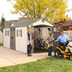 20 Ft. X 8 Ft. High-Density Polyethylene (Plastic) Outdoor Storage Shed with Steel-Reinforced Construction