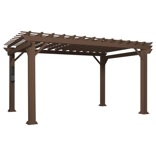 14x12 Ashford Traditional Steel Pergola With Sail Shade Soft Canopy - Image 2