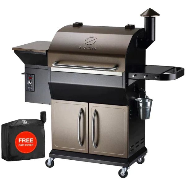 Z GRILLS 1060 sq. in. Wood Pellet Grill and Smoker 8-in-1 BBQ Bronze - Image 10