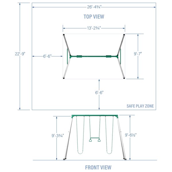 Big Brutus Heavy-Duty Metal A-Frame Swing Set - Image 3