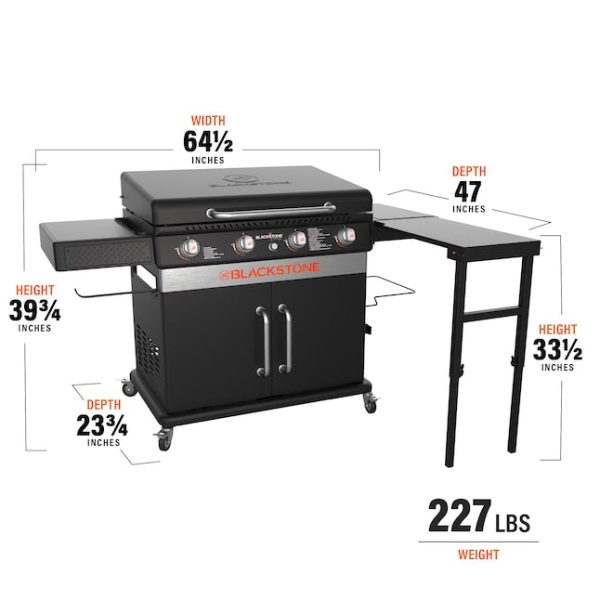 Blackstone 36-in Culinary Cabinet Griddle with Side Table: Versatile Outdoor Cooking in Stainless Steel - Image 6