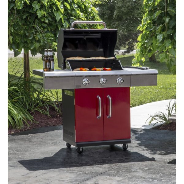 Dyna-Glo 3-Burner Propane Gas Grill with Cabinet - Image 3