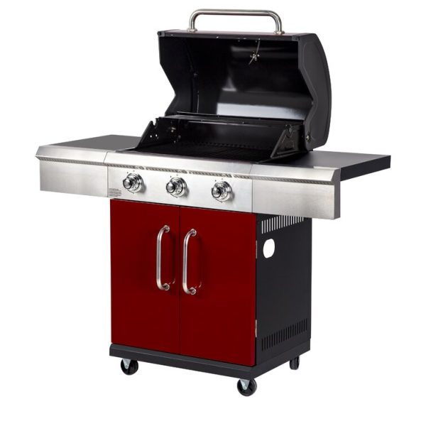 Dyna-Glo 3-Burner Propane Gas Grill with Cabinet - Image 2