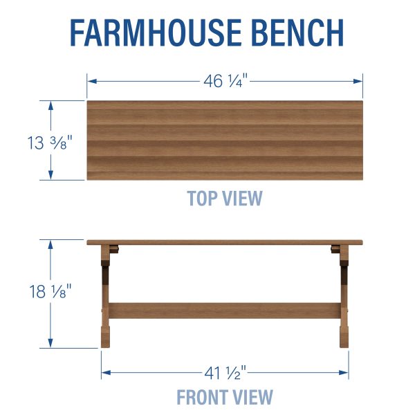 Farmhouse Bench - Image 3