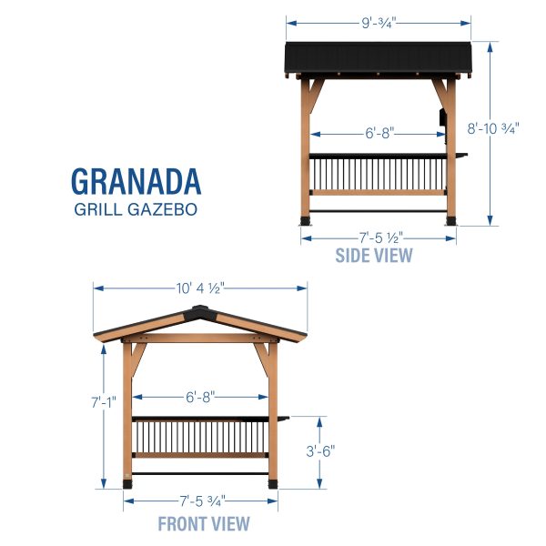 Granada Grill Gazebo with Outdoor Bar - Image 3