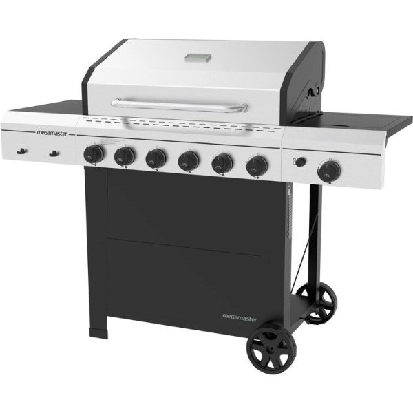 Megamaster 6-Burner Propane Grill with Side Burner