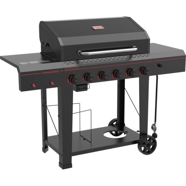 Megamaster 6 - Burner Freestanding Liquid Propane Gas Grill