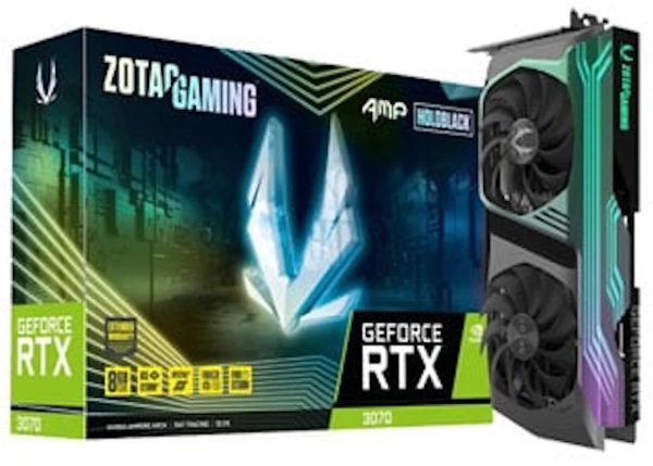 NVIDIA ZOTAC GeForce RTX 3070 AMP Holo 8G LHR Graphics Card (ZT-A30700F-10PLHR)