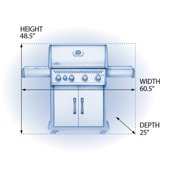 Napoleon Rogue 4-Burner Gas Grill with Cabinet - Image 5