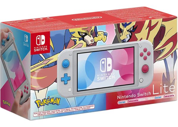 Nintendo Switch Lite Zacian and Zamazenta Pokemon Edition Gray - US Charger (HDHSGBZAA) - Image 3