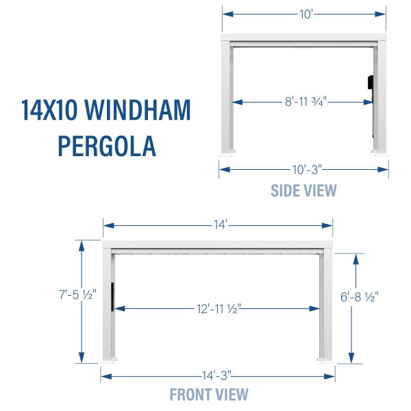 14x10 Windham Modern Steel Pergola With Sail Shade Soft Canopy - Image 3