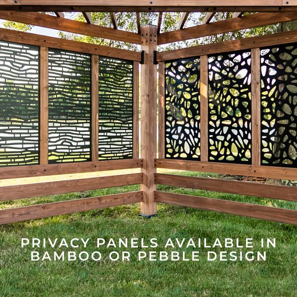 Tuscany Cabana Pergola with Conversation Seating - Bamboo Panels - Image 7